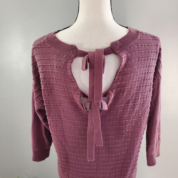 Soho New York & Company Jeans Lightweight Purple Knit Sweater Size S - Picture 4 of 11